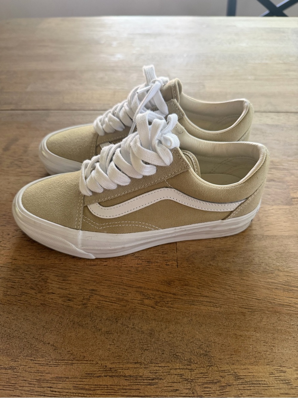 Vans Tan Low-Top Old Skool Sneakers with White Stripe